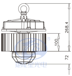 防爆燈LB-ES250尺寸圖