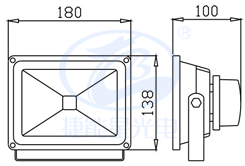 泛光燈FS180尺寸圖