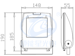 泛光燈FS185尺寸圖