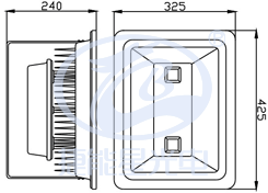泛光燈FD425尺寸圖