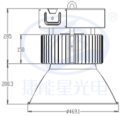 LED工礦燈ID320尺寸圖